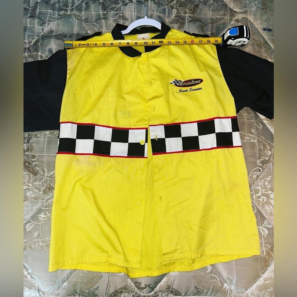 Yellow Speed Zone Button Up Shirt